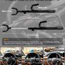Tevlaphee Steering Wheel Lock Anti-Theft Device Security Car Lock Anti Theft Car Device Visible Antitheft Locking Devices Adjustable Car Wheel Lock for Cars with 3 Keys (Black)
