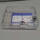 AUURIO Upgraded Thermostat Lock Box with Key, Large Space Thermostat Cover Seamless Anastomosis, Clear Decorative AC Lock Box Cover on Wall Fits Thermostats 4.8" H x 6" W or Smaller