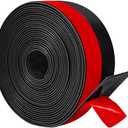 TORRAMI Silicone Door Sweep Draft Stopper 2 inch Width 20 Feet Length, Seal Insulation for Door Under Bottom, Gap, Side, Glass Shower Door, Sliding Door, Black