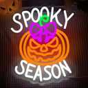 Halloween Neon Sign Pumpkin Neon Sign Dimmable Halloween Led Sign Halloween Neon Light for Wall Decor Pumpkin Neon Light Up Sign for Bedroom Game Room Man Cave Halloween Decor