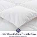 Globon Ultra-Soft Down Feather Comforter Queen Size,Luxurious Fluffy Hotel Collection Duvet Insert for All Season,Noiseless Shell,700 Filling Power,Medium Weight with Corner Tabs, White