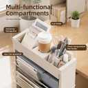 5-Tier Rolling Bookshelf, Rolling Book carts with wheels,Book Storage Rack