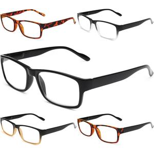 Gaoye Professional Reading Glasses for All Day - Computer Readers with Blue Light Protection - Value Pack