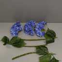 Waipfaru 21" Real Touch Dark Blue Hydrangea Artificial Flowers with Long Stem & Leaves, Full Latex Faux Hydrangea Flowers for Home Decor Party Floral Arrangements Wedding Bouquets Centerpieces, 3Pcs