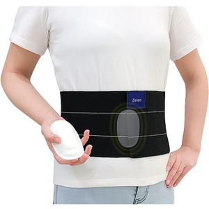 Umbilical Hernia Belt for Men Women Hernia Support Abdominal Binder Post Surgery Stomach Binder Belly Band for Men Surgical Binder Compression Navel Hernia Band Brace Abdominal Wrap (32-42 in)