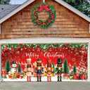 Preboun Black Nutcracker Christmas Garage Door Decoration 7 x 16 ft Nutcracker Door Cover Hanging Christmas Garage Banner for Xmas Winter Holiday Party Supplies