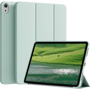 KENKE for iPad A16 11th Generation Case (11 Inch, 2025 Release), iPad 10th Generation Case 10.9 Inch 2022 Without Pencil Holder, Slim Trifold Stand Protective Cover with Soft TPU Back, Light Green