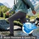 BLUE CHILL Mens Hiking Pants with 4 Zipper Pockets | Lightweight Outdoor Hiking Quick Dry Waterproof Travel (Gray)