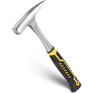Tinner's Hammer, 18oz Sheet Metal Hammer Tools, Hvac Tool Tinners Hammer with Forged Steel Construction and Shock Reduction Grip, Sheet Metal Hammers, Welding and Chipping Hammer
