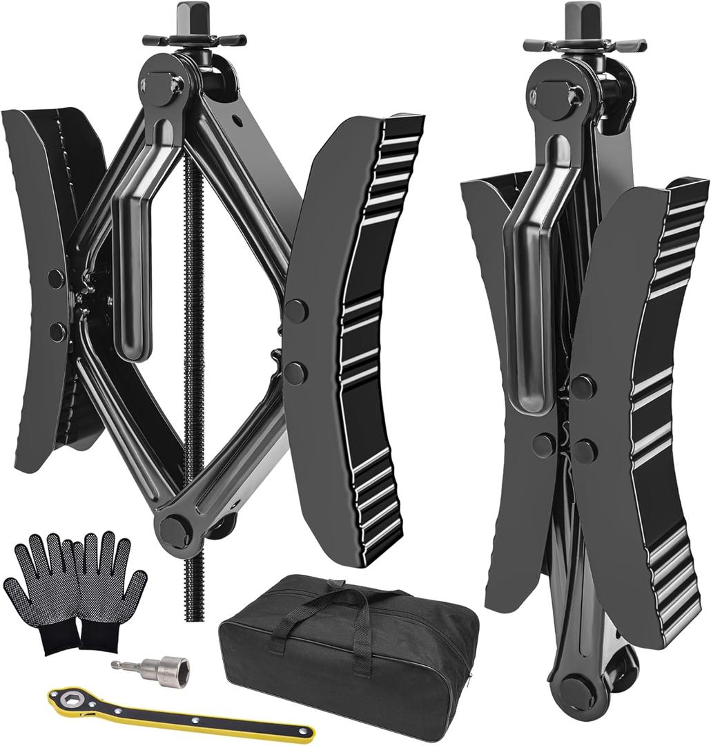 Lezcufer Camper Wheel Chock Stabilizer 2 Sets for RV Travel Trailer Heavy Duty X-Shaped RV Stabilizer Wheel Chock Anti-Move Tire Wheel Chock