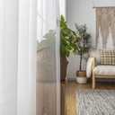 Off White Sheer 78 Inch Curtains & Drapes 2 Panels, Thin Textured Linen Look Sheers for Living Room, Rustic Ivory See Through Window Decor, Pinch Pleat Sliding Glass Door Curtain Ceiling