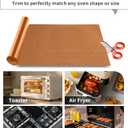 17x25" Large Oven Liner for Bottom of Oven, Heavy Duty Non-Stick Reusable Fiberglass PTFE Coated Oven Mat for Electric Gas Toaster & Convection Ovens - Dishwasher Safe, Kitchen Essentials, 1 Copper