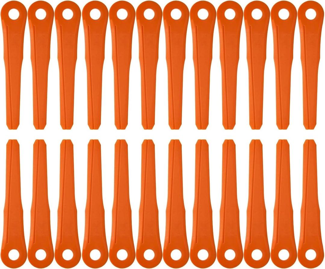 24Pcs Plastic Blades Compatible for Stihl Weed Eater Blade PolyCut 6-2, 6-3, 7-3, 28-2,48-2 Trimmer Head - 4002 007 1000