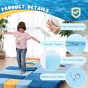 Erament 22Pcs Modular Kids Play Couch for Toddler - Kids Sofa Bed for Playroom, Convertible Furniture Ocean Theme Modular Sofa Building Fort for Inspiring Creativity, Onesize