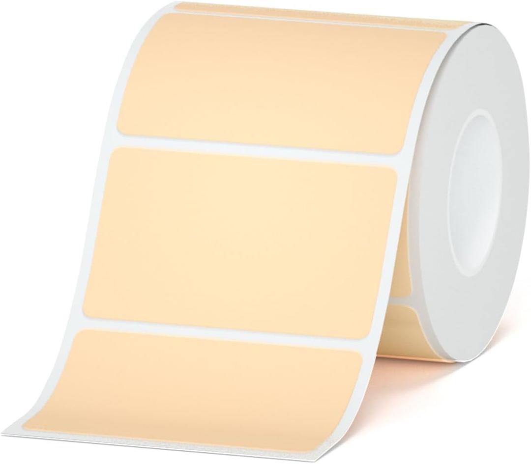 4 x HPRT Thermal Labels for T20/T260LR Label Printer, 1.97" x 1.18"(50x30 mm) Waterproof Sticker Paper, Thermal Tape for HPRT T260LR Label Maker, 200 Labels/Roll - Kraft Brown