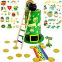 JUESMOS St Patrick's Day Leprechaun Trap Kit for Kids St Patricks Day Decorations Leprechaun Trap Crafts Kit How to Catch A Leprechaun Kit for Kids Classroom Activities St Patrick's Day Gifts