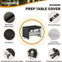 TOHONFOO Outdoor Prep Table Cover Waterproof for Grill Cart,24x18x34in | 420D UPF50+ Heavy duty waterproof patio stainless steel grill cart table cover fit outdoor dining table, grill tables