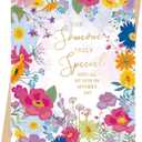 2 x Mothers Day Card for Mom, Wife, Grandma or Step Mom, Happy Mother's Day Card from Daughter, Son or Husband, Beautiful Floral Design