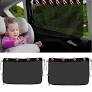 Pack of 2 Ovege Car Window Shades for Baby 2pcs Side Window Sun Shade for Car Window Screen Universal Suction Cup with String-Slide to Open (Mesh,Magnetic &Suction Cup) (Mesh,3 Suction Cup)