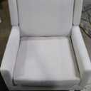 COLAMY Modern Wingback Living Room Chair, Upholstered Fabric Accent Armchair, Single Sofa Chair with Lounge Seat and Wood Legs for Office/Bedroom/Reading Spaces, Beige (Set of 1)