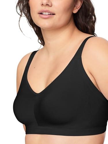 Warner's womens Easy Does It Underarm Smoothing With Seamless Stretch Wireless Lightly Lined Comfort Rm3911a Bra, Rich Black, X-Large US