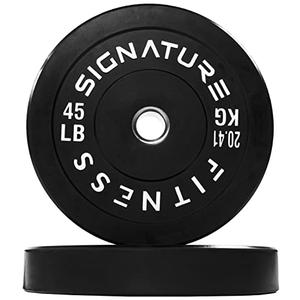 Fitvids " Olympic Bumper Plate Weight Plates with Steel Hub 45LB