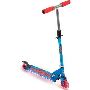 Huffy Light Up Inline Scooter for Kids, 2 Wheel Kick Scooter with LED Lights and Rear Brake, Foldable, Adjustable Handlebar on Select Models, Durable Frame, Licensed Character Graphics