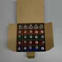 SUNSGNE 25 Pack C7 Multicolor Christmas Replacement Bulbs, Vintage Multicolor Ceramic Light Bulbs for C7 Christmas String Lights, E12/C7 Candelabra Base, 5 Watt