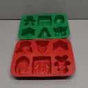 Christmas Baking Molds Silicone 2 PCS, Large Size Christmas Silicone Molds for Baking Cakes Soap Ice Cube Jello Resin Candles Wax Melts