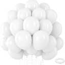 110 Pack White Balloons 12 Inch, White Latex Party Balloons for Birthday Party Graduation Engagement Anniversary Baby Showers Wedding Decorations New Year Decorations