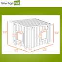 New Age Pet ECOFLEX Outdoor Cat House X-Large Weather Resistant, Raised Floor, Dual Vinyl Flaps, 30% Bigger, 28" W x 20" H