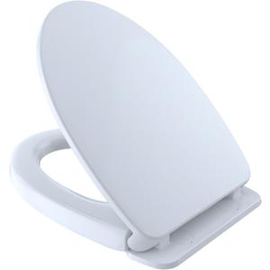 TOTO SoftClose Slow Close Elongated Toilet Seat and Lid, Cotton White - SS124#01