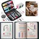 2026 New Embroidery Stitch Book Kit - All-in-One Linen Embroidery Book Includes 106 Patterns with Tools & Tutorials, 86-Piece Complete Embroom Stitch Book for Beginners, Adults & DIY Craft Lovers