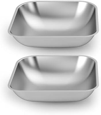 oneisall Stainless Steel Bowls for oneisall 5L Automatic Double Bowl Cat Feeder and 5L WiFi Automatic Double Bowl Cat Feeder (Pack of 2)