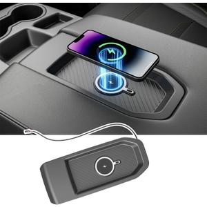 Xipoo Magnetic Wireless Charger Compatible with 2019-2026 Chevy Silverado GMC Sierra 1500 20-26 2500HD 3500HD Wireless Charger Tray Jump Seat Replacement for 2019-2026 Chevy Silverado Accessories
