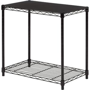 Amazon Basics 2-Shelf Stackable Storage, 13.3" D x 23.2" W x 22.2" H, Black