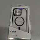 Designed for iPhone 15 Pro Max Case, Compatible with Mag-Safe, Frosted Translucent Slim Case with Built-in Aluminum Alloy Lens Bracket, Military-Grade Drop Protection with Airbag Corners, Black