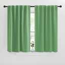 NICETOWN Blackout Curtain Panels for Living Room - (Forest Greencolor) 42x36 inch, 2 Panels Set, Room Darkening Blackout Drapes for Window