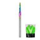 Carbide Tapered Ball Nose End Mill, 1/8" Shank 8 CNC Carving Router Bit 1.5mm Tip (R0.75 Radius) , Spiral 2 Flute for Wood Engraving, 3D/2D Milling, Quark Coated