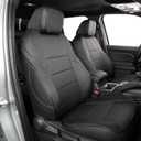EKR Custom Fit Tacoma Car Seat Covers for Select Toyota Tacoma (Petrol) 2024 2025 2026 Double cab SR,SR5,TRD Sport,TRD Off-Road,Limited -Full Set,Leather(Black)