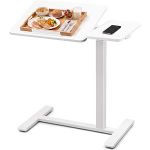 Adjustable Overbed Table with Wheels, Rolling Laptop Table for Bed & Sofa, 26.18"-42.12"