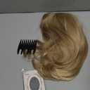 Haloo Blonde Short Bob Wigs with Bangs Shoulder Length Wavy Layered Flipped Ends Natural Looking Medium Synthetic Hair Wig for Women Daily Party, 14 Inch Dirty Blonde