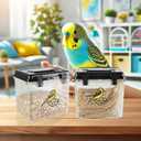Lolytama Bird Seed Storage Container,Airtight Bird Food Container-5.2L,Birds Seed Containers with Scoop,Pet Food Storage Containers for Wild Birds Seeds Dispenser Storing Sunflower Seeds