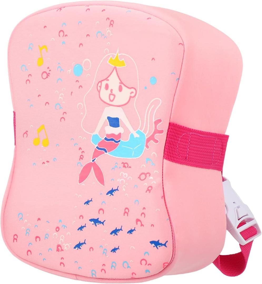 Swim Back Float for Girls Pink Swim Belt Bubble Float Trainer with Adjustable Belt Floatie Foam with Multiple Layers for Kids Toddlers Beginners Floats Lessons Equipment
