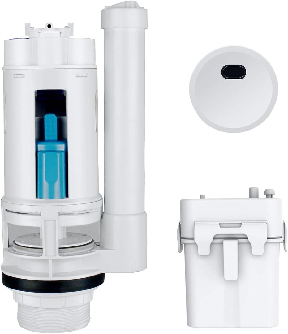 KERDE 2-Inch Automatic Toilet Flusher Dual Flush Valve with Button, Toilet Repair Kit, Toilet Tank Parts Replacement for 2-Piece Toilettoilet fill valve(10.7in-12.7in2F-29
