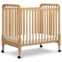 Davinci Jenny Lind 3-in-1 Convertible Mini Crib in Honey, Removable Wheels, Greenguard Gold Certified