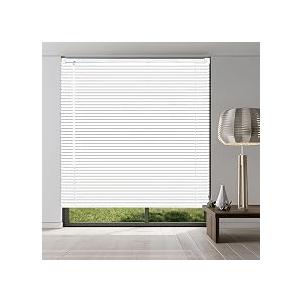 Taplzmg 1" Cordless Mini Blinds 47" W x 64" H, White Vinyl Blinds, Horizontal Light Filtering Blinds, Window Blinds for Indoor Windows, Office, Kitchen, Bathroom and Living Room.
