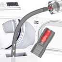 Sealegend Dryer Vent Cleaner Kit Compatible with Dyson Dryer Lint Vacuum Attachment Removes Deep Lint Adapter Compatible with Dyson V7 V8 V10 V11 V12 V15 etc Cordless Vacuum Cleaner Accessories (Gray)
