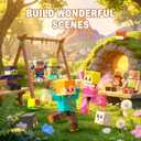 20PCS Rotatable Magnetic Action Figures with Magnetic Building Blocks Set - Creative STEM Magnet Figures Playset Character Toys for Kids, Birthday Gift for Toddlers Boys Girls Ages 6+