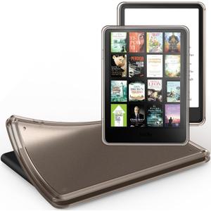 2 x Clear Case for All-New 7" Kindle Paperwhite 12th Generation 2024&Kindle Colorsoft Signature Edition2024,Ultra Soft TPU Cover PU Back Cover Shell with Thin Slim Lightweight Protection,Matte Black
